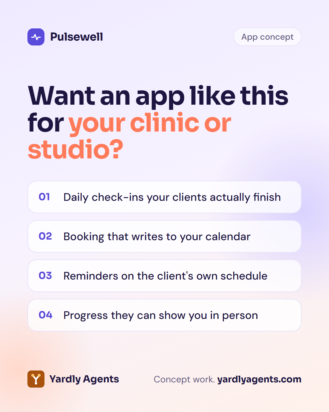 Pulsewell: four screens, one simple habit, slide 6