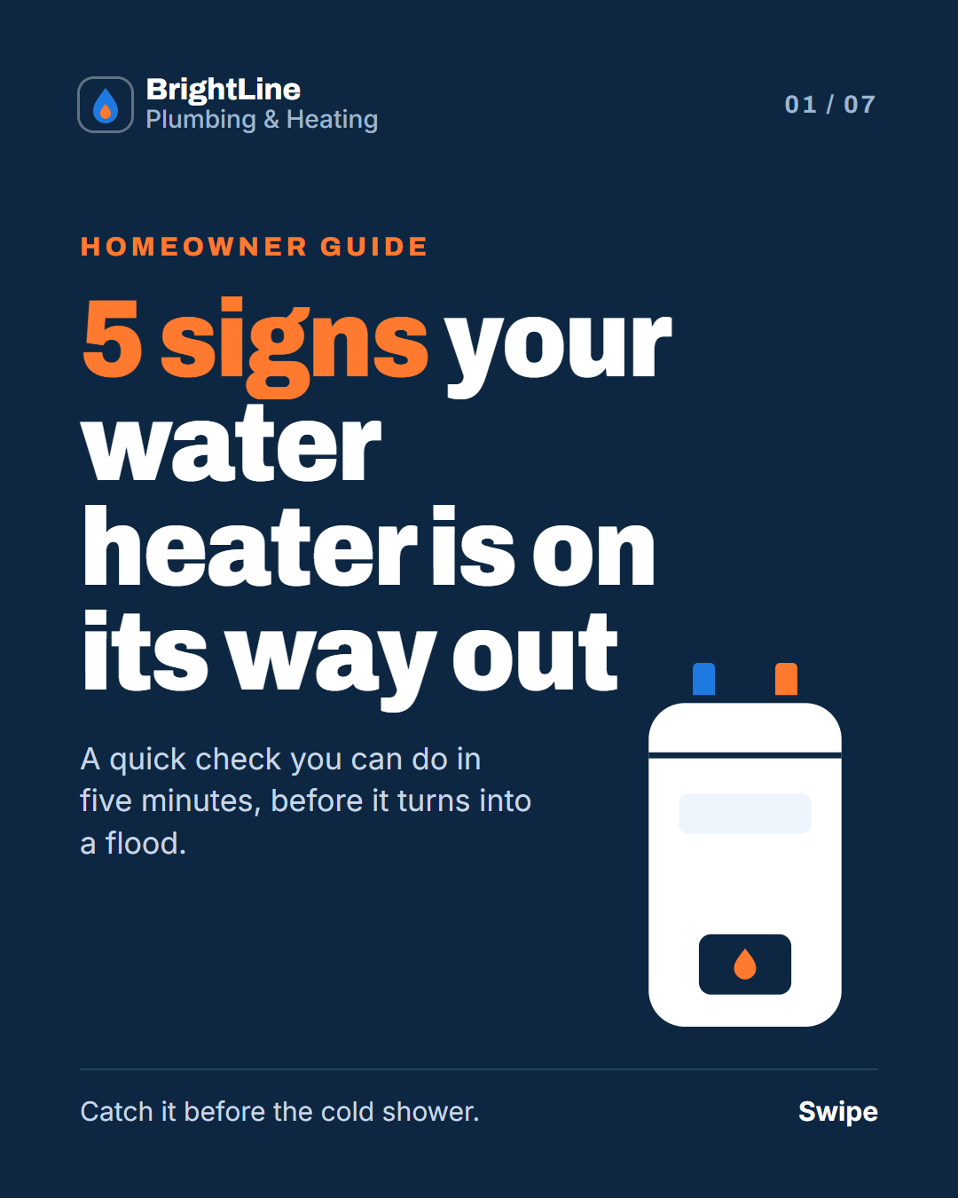 5 signs your water heater is on its way out, slide 1