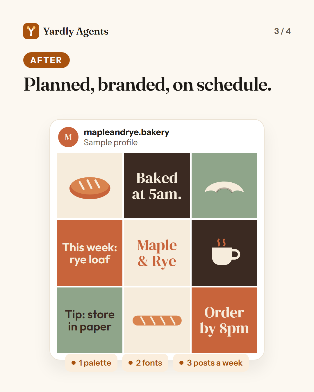 Before and after: one bakery's Instagram grid, slide 3